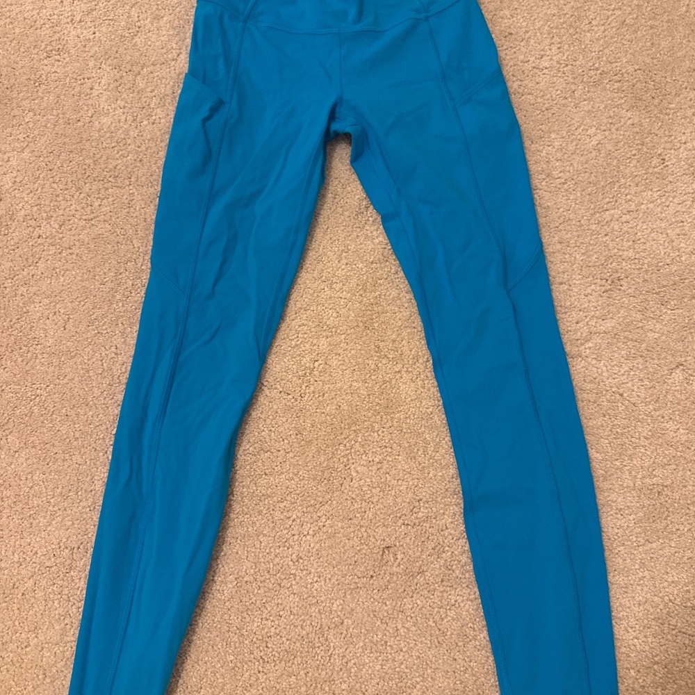 Lululemon align high rise radiant blue leggings with pockets